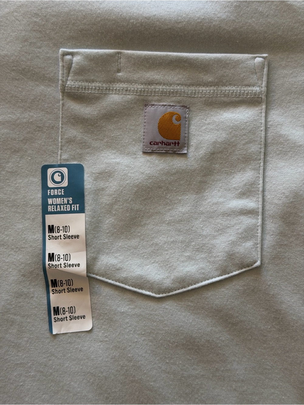 Carhartt Short Sleeve Pocket Tee in Light Mint Green - Picture 4 of 6